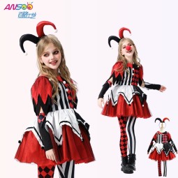 Kids Clown Costume Supplier - OEM Dot Stripe Printed Dress
