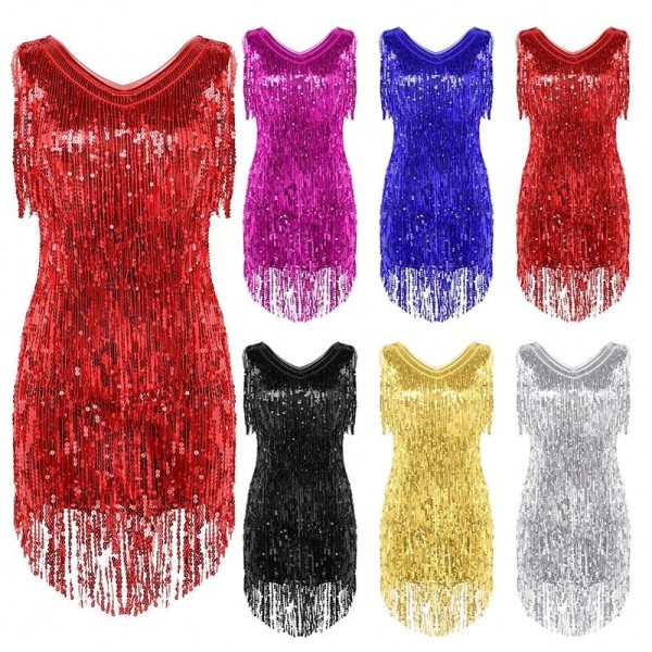 Flapper Dress Supplier - OEM 1920s Sequins Maxi Gatsby