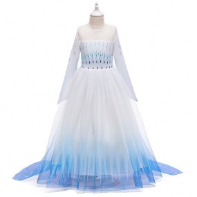Elsa Dress with Train Factory - OEM Beading Long Sleeve Costume