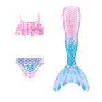 Mermaid Swimsuit Set Supplier - OEM 3 Pcs Girls Swimwear