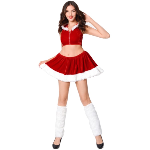 Santa Claus Dress Supplier - OEM Sleeveless Party Costume