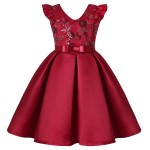 Sleeveless Princess Dress Supplier - OEM Bow Lace Birthday Dress
