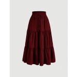 Midi Skirt Manufacturer - Tiered Chiffon Swirl