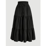 Midi Skirt Manufacturer - Tiered Chiffon Swirl