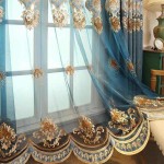 Chenille Curtain Supplier - Peacock Blue Grommet