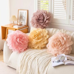 Floral Cushion Supplier - 3D Sheer Elegant