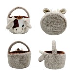 Plush Basket Manufacturer - Cow Toy Easter