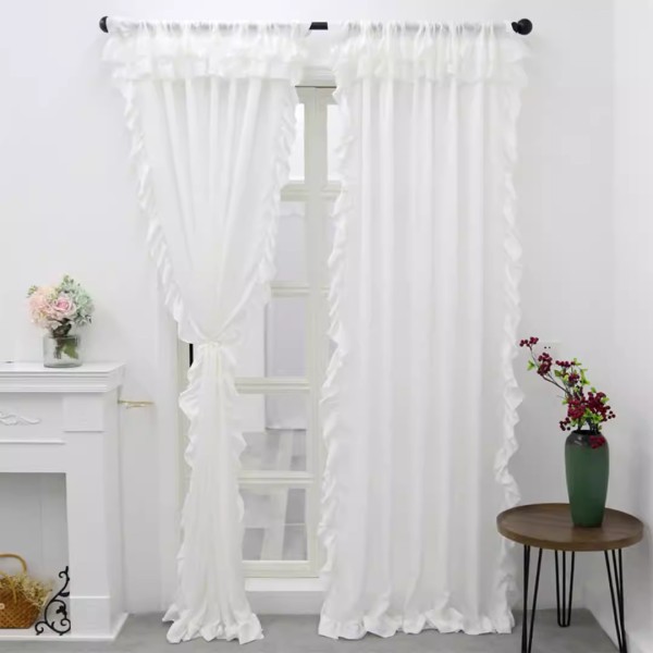 Sheer Curtain Supplier - Tab Top Ruffle