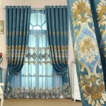 Chenille Curtain Supplier - Peacock Blue Grommet