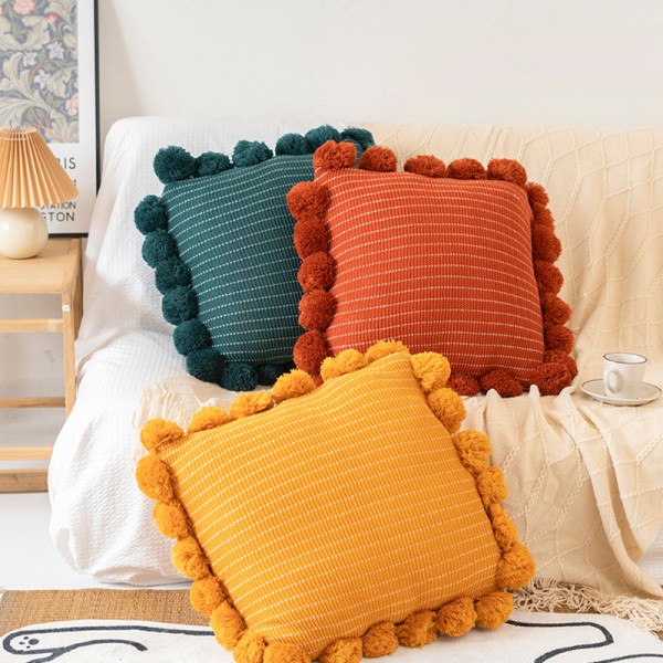 Fluffy Pillow Factory - Knitted Ball Sofa Cushion