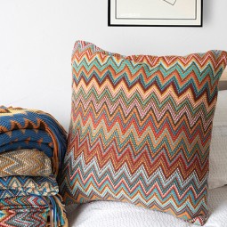 Bohemian Pillow Supplier - Ethnic Striped Knit