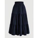 Midi Skirt Manufacturer - Tiered Chiffon Swirl