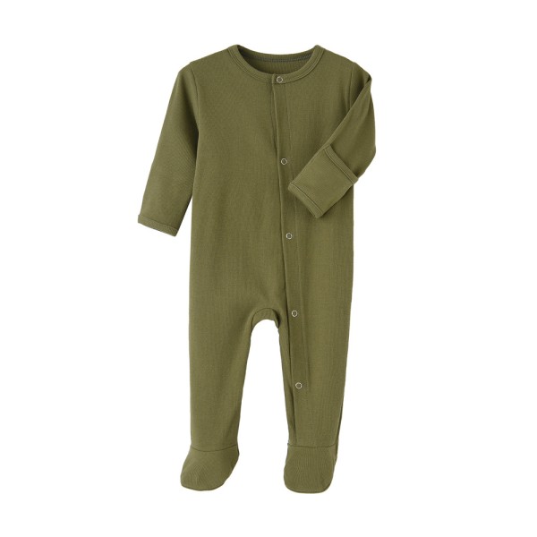 Baby Romper Manufacturer - Long Sleeve Ribbed Cotton