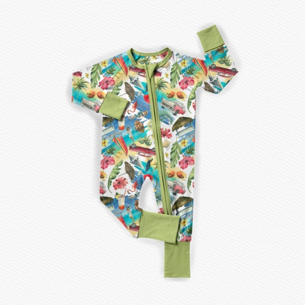 Baby Romper Supplier - Bamboo Fiber YKK Zipper