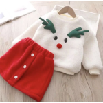 Girls Knitting Set Factory - Mini Skirt Plush Sweater Top