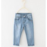 Baby Jeans Factory - High Waisted Heart Embroidered