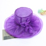 Women Church Hat Factory - White Elegant Large Flower