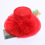 Women Church Hat Factory - White Elegant Large Flower
