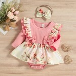 Baby Clothing Factory - Spring Autumn Printed Crawling Suit