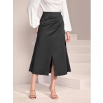 Women Satin Skirt Supplier - 2025 High Waisted Pleated