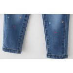 Baby Jeans Factory - High Waisted Heart Embroidered