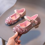 Girls Dance Sandals Supplier - Sequin Upper Medium Heel