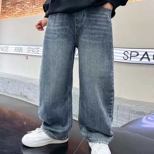 Boys Jeans Manufacturer - Solid Color Straight Leg Denim
