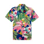 Men Hawaiian Shirt Factory - Leaf Print Summer Casual