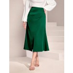 Women Satin Skirt Supplier - 2025 High Waisted Pleated
