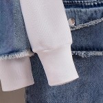 Girls Clothing Set Factory - Bubble Sleeve Denim Vest