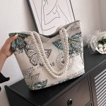Women Beach Bag Factory - Coarse Rope Canvas Double Sided