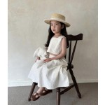 Girls Linen Set Supplier - Summer Sleeveless Vest Long Skirt