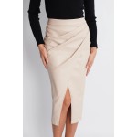 Women PU Skirt Factory - Sexy Split Straight Spring