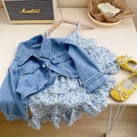 Girls Dress Supplier - 2025 Cowboy Jacket Flower Skirt