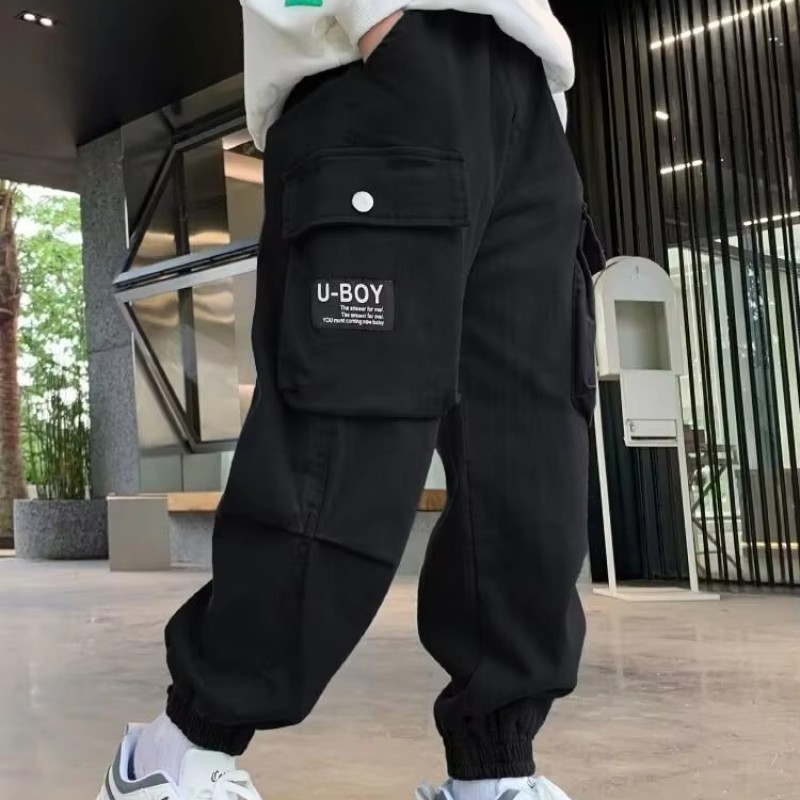 Boys Cargo Pants Factory - Elastic Waist Jogger Spring