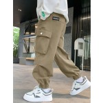 Boys Cargo Pants Factory - Elastic Waist Jogger Spring