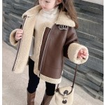 Girls PU Jacket Manufacturer - OEM Thickened Warm Coat