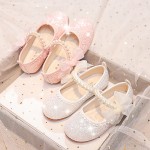 Girls Party Shoes Supplier - Lace Pearl Decoration Shiny