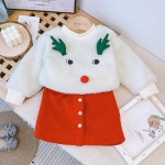 Girls Knitting Set Factory - Mini Skirt Plush Sweater Top
