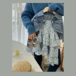 Girls Dress Supplier - 2025 Cowboy Jacket Flower Skirt