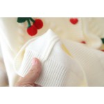 Girls Knitted Cardigan Factory - OEM Cherry Sweater Skirt Set