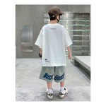 Boys Hip Hop Set Factory - 2 Piece T-shirt Denim Shorts