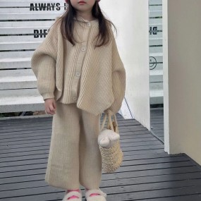 Girls Knitted Set Supplier - 2025 Hooded Sweater Set