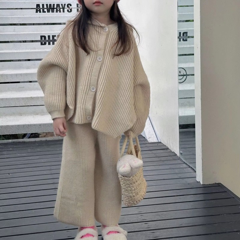 Girls Knitted Set Supplier - 2025 Hooded Sweater Set