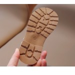 Girls Loafers Factory - Flowers Embroidery Beige Party