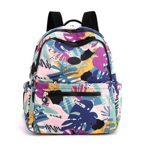 Children School Bag Factory - Colorful Plant Print Travel
