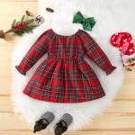 Baby Christmas Dress Supplier - Green Plaid Big Bow