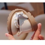 Girls Loafers Factory - Flowers Embroidery Beige Party