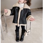 Girls PU Jacket Manufacturer - OEM Thickened Warm Coat
