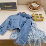 Girls Dress Supplier - 2025 Cowboy Jacket Flower Skirt